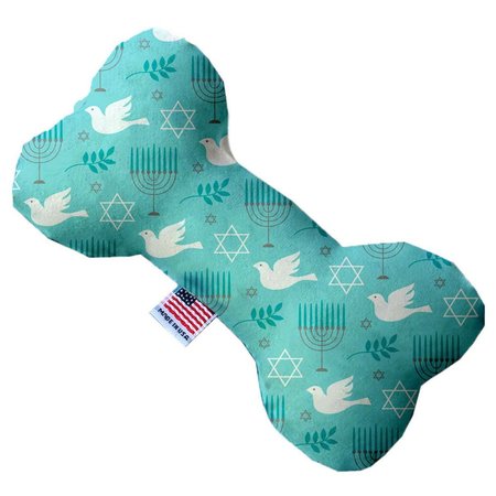 MIRAGE PET PRODUCTS Peace & Hanukkah 6 in. Stuffing Free Bone Dog Toy 1294-SFTYBN6